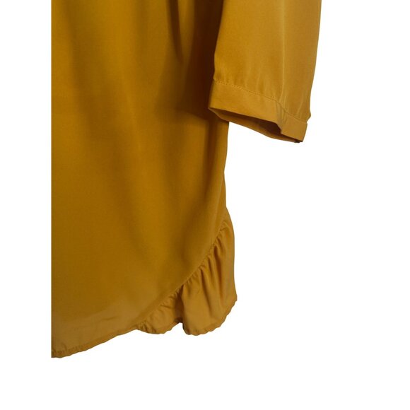 2/$25 Boohoo 14 Deep Mustard Yellow Long Sleeve Jumpsuit Polyester - Picture 13 of 16
